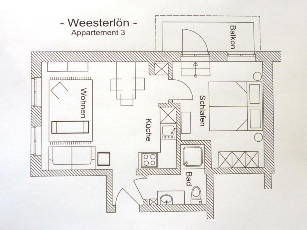 Apartment Bötticher Str. 9, W3, Weesterlön Westerland
